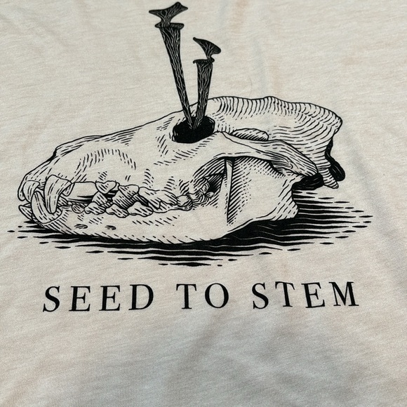 SEED TO STEM Worcester Woo Masschusetts Beloved Store Logo T-Shirt L Crop Top - Picture 2 of 4